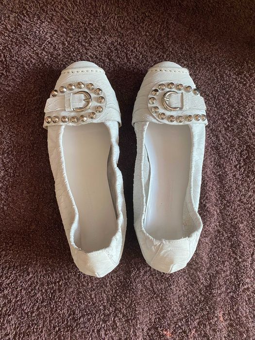 Białe baleriny skórzane Kennel & Schmenger - 38