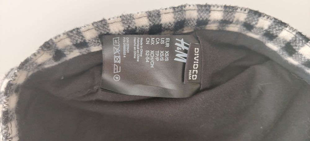Beret w kratkę H&M XS/S