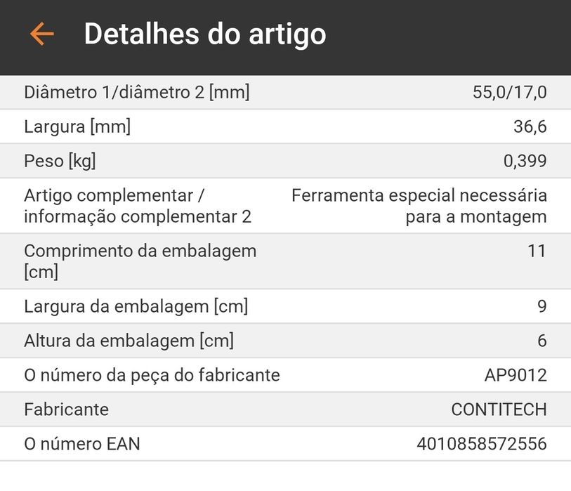 Poli de Alternador Continental
