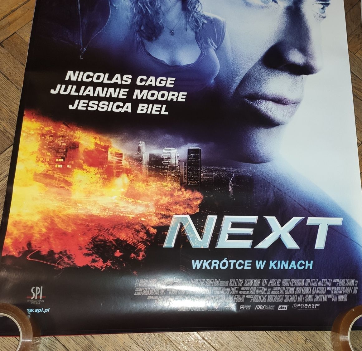 Next plakat filmowy oryginalny Nicolas Cage Julianne Moore Biel