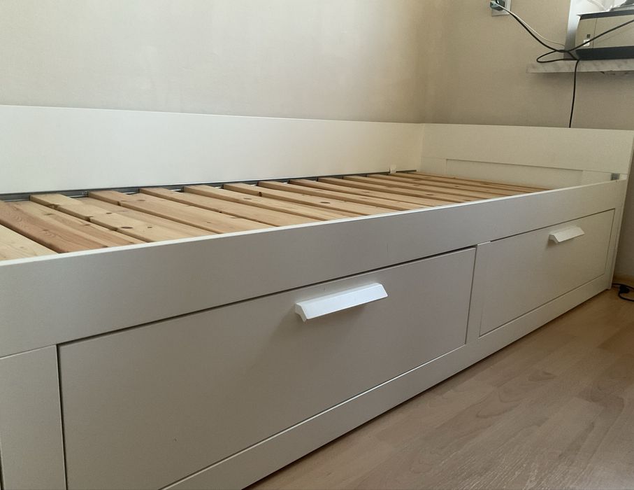 Łóżko biale, IKEA, rozkładane