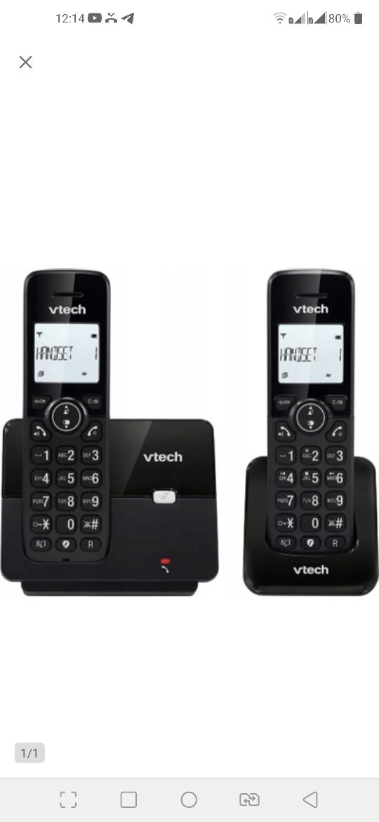 Бездротовий телефон VTech CS2001 із 2 трубками