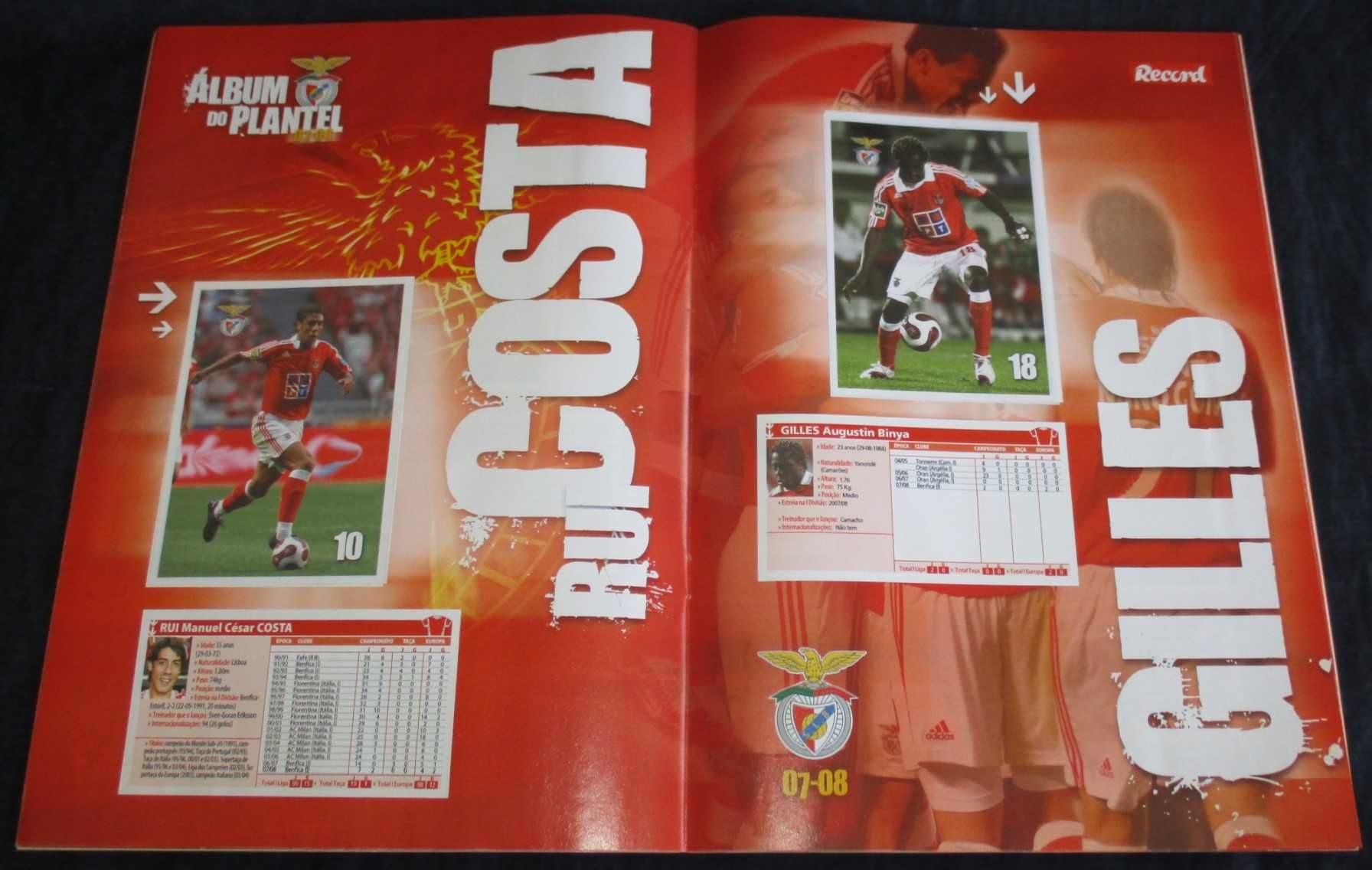 Álbum do Plantel 07 a 08 Benfica Completa