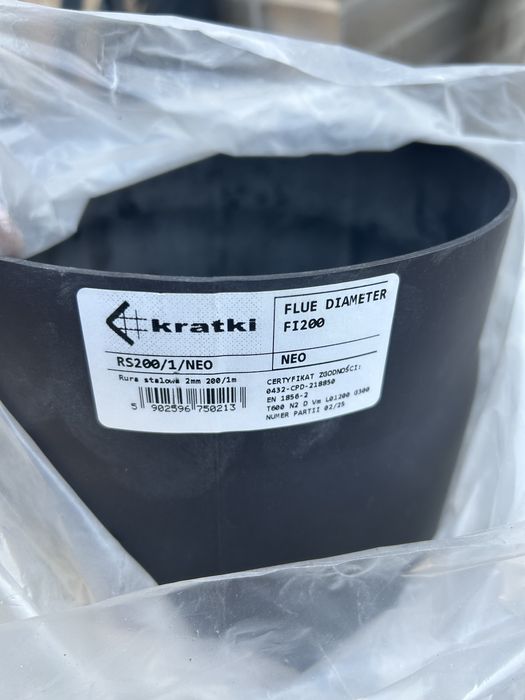 Rura spalinowa do kominka fi200