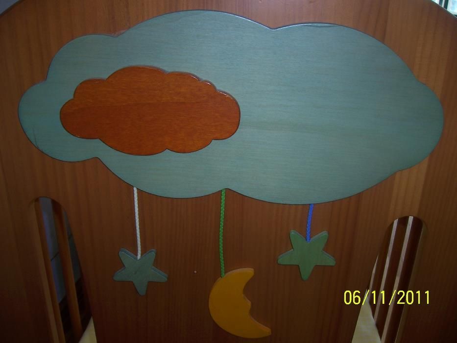 Cama de grades Prenatal + colchão latex hipoalergénico