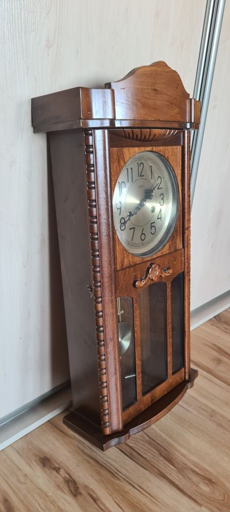 Zegar ścienny mechaniczny Adler drewno
