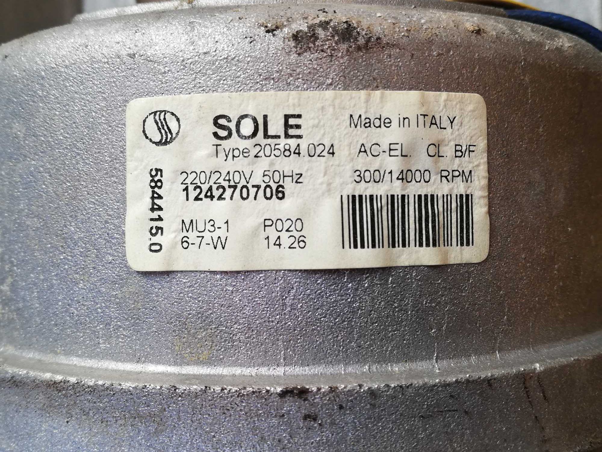 Silnik do pralki Silnik SOLE Type 20584.024