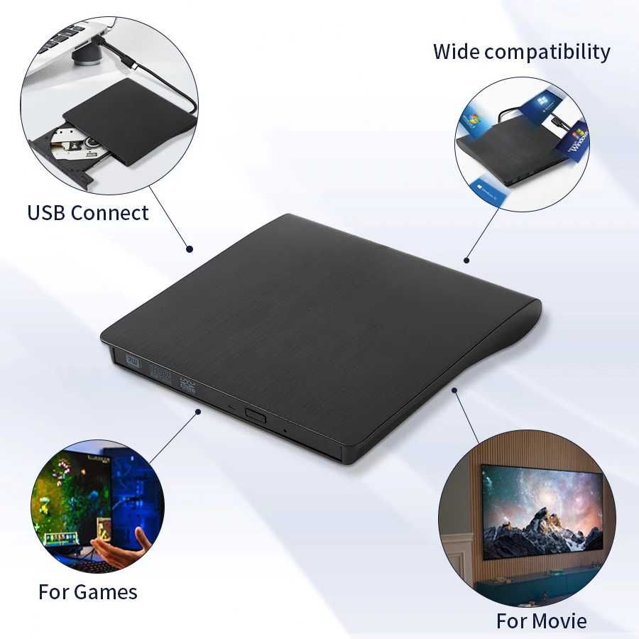 DVD-RW, CD-RW Внешний дисковод. НОВЫЙ! Привод пишущий USB 3.0