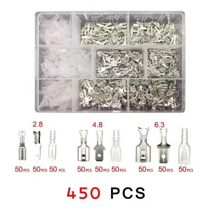 Конектори проводів. Роз'єми. 450 шт.