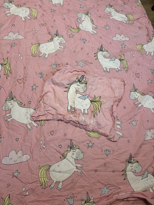 Pościel dziecięca dwustronna jednorożce