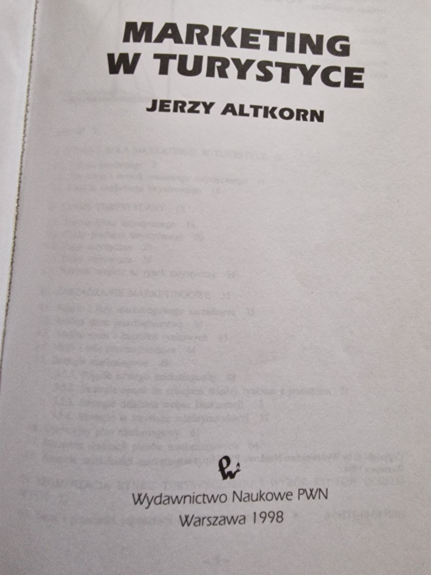 Marketing w Turystyce Jerzy Altkorn