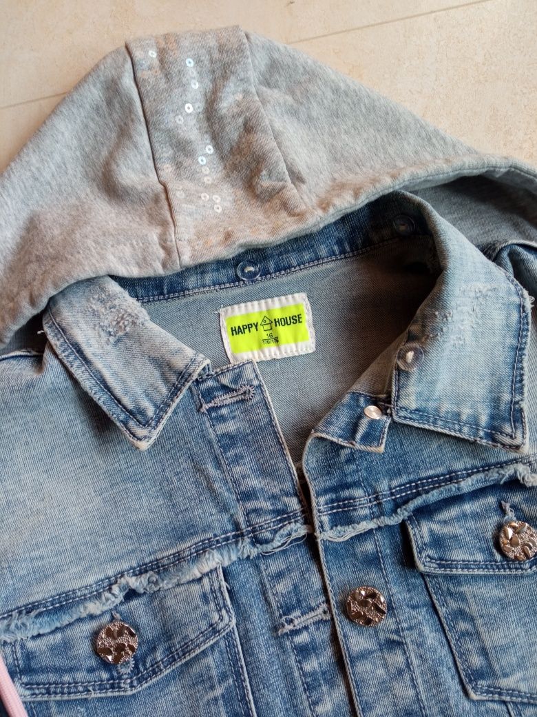 Bluza jeans 164 kurtka młodzieżowa dziewczynka wiosna lato BDB
