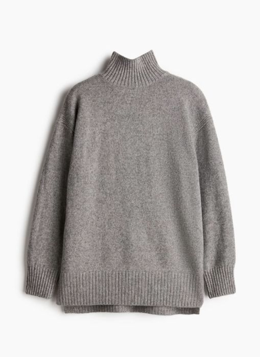 Оверсайз светр h&m з коміром та розрізами по бокам (розмір S)