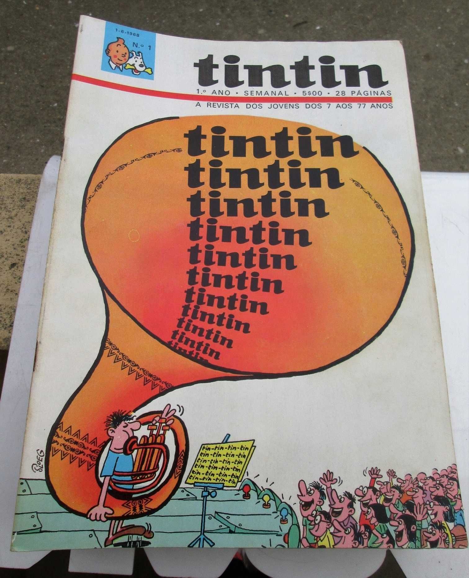 Coleção completa Tintin primeiro ano 1968 (52 revistas)