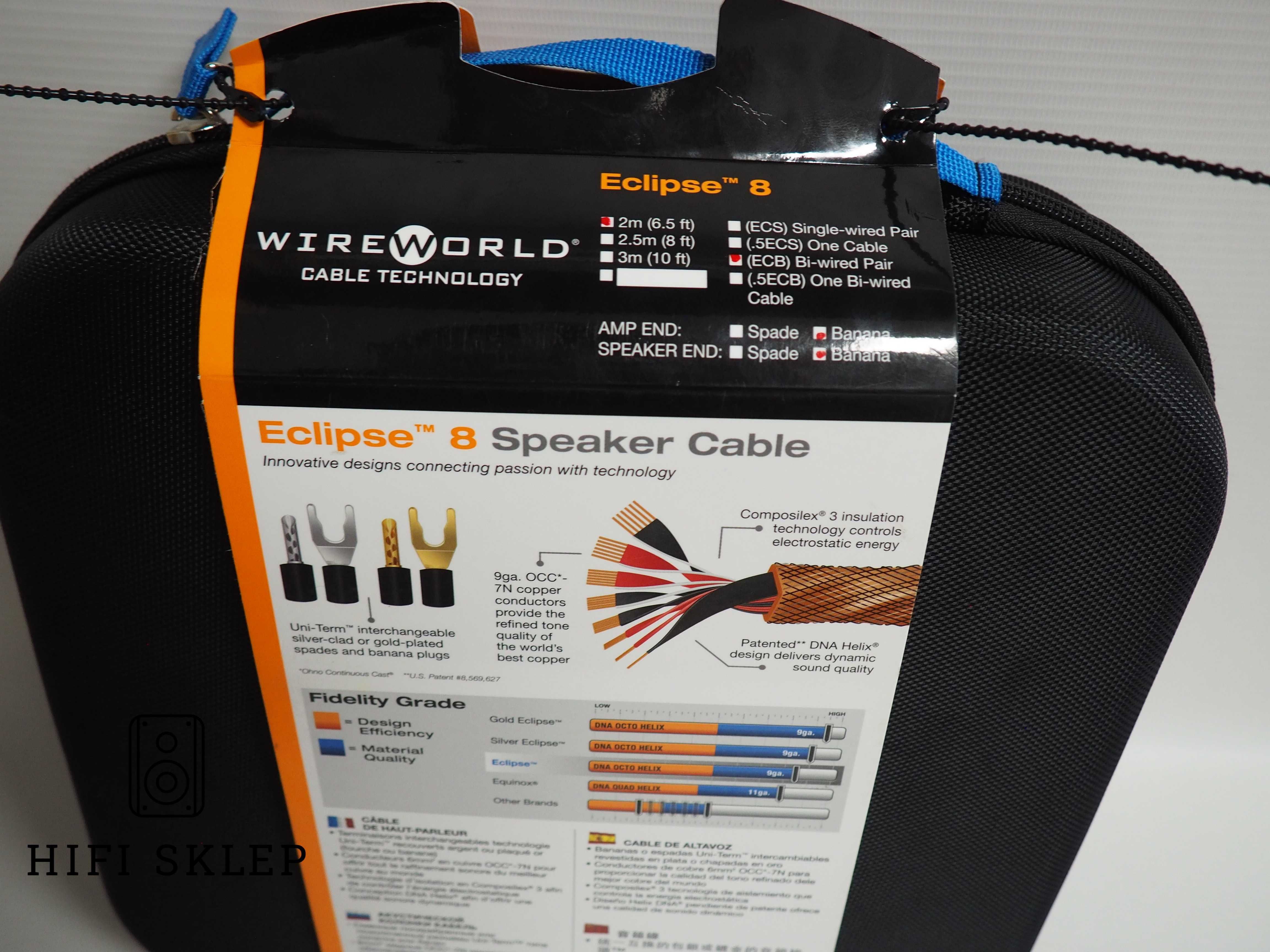 Wireworld ECLIPSE 8 - Kabel głośnikowy Bi-Wire - 2x2,0M /Wyprzedaż !!!