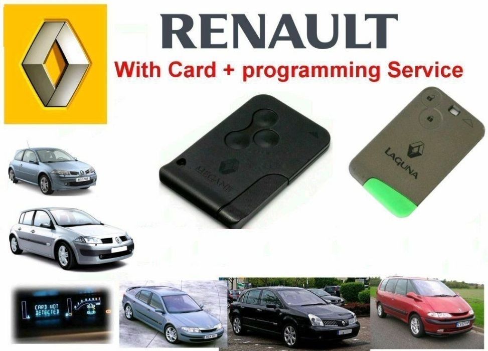 Cartão Renault Megane 2, Scenic 2,Laguna, Smart for two