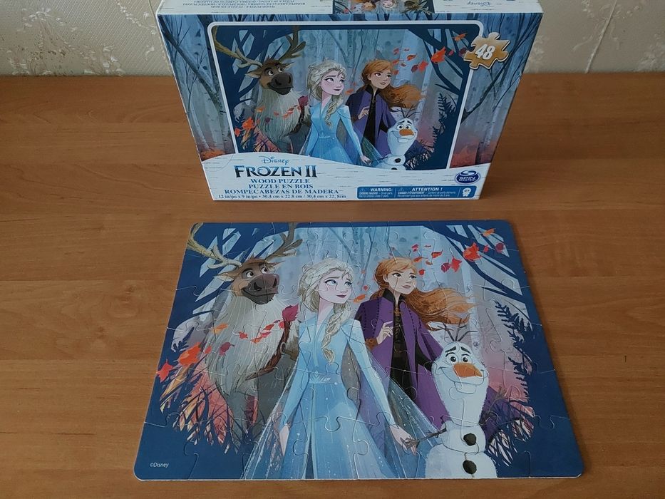 Пазли дитячі дерев'яні і бумажні. Frozen ll, minnie Disney