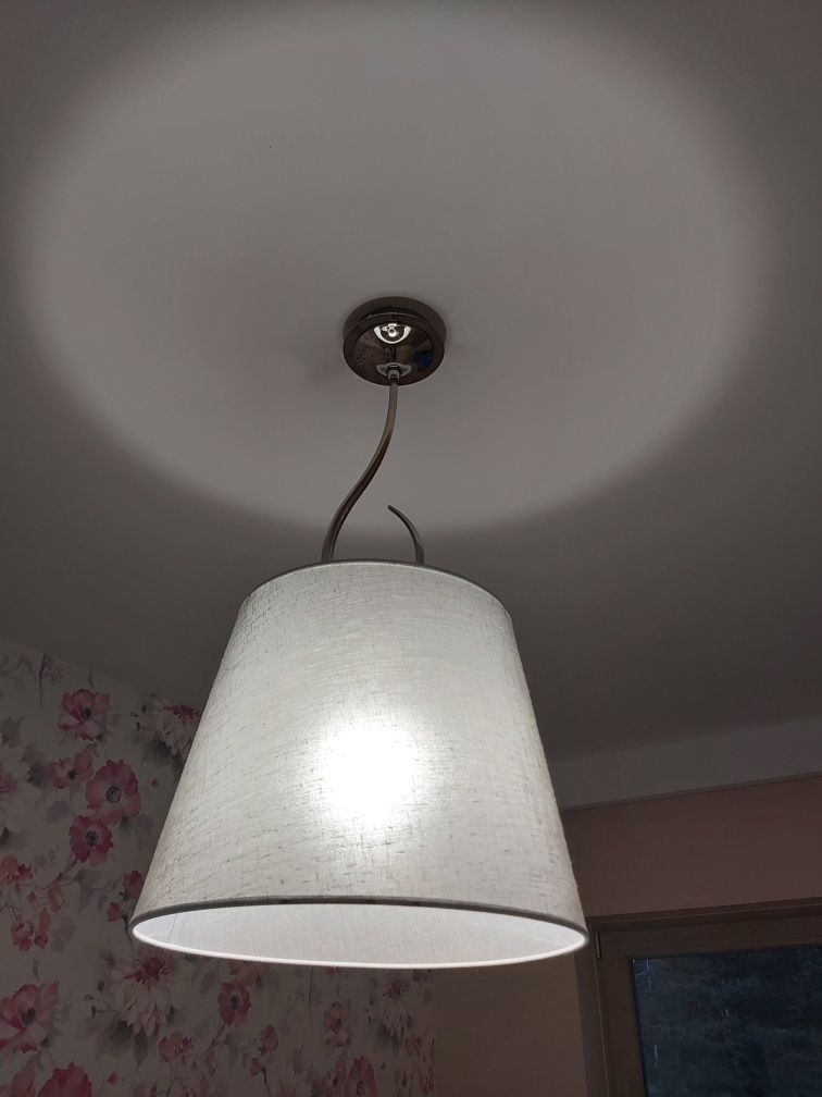 Lampa wisząca żyrandol chrom glamour szary srebrny