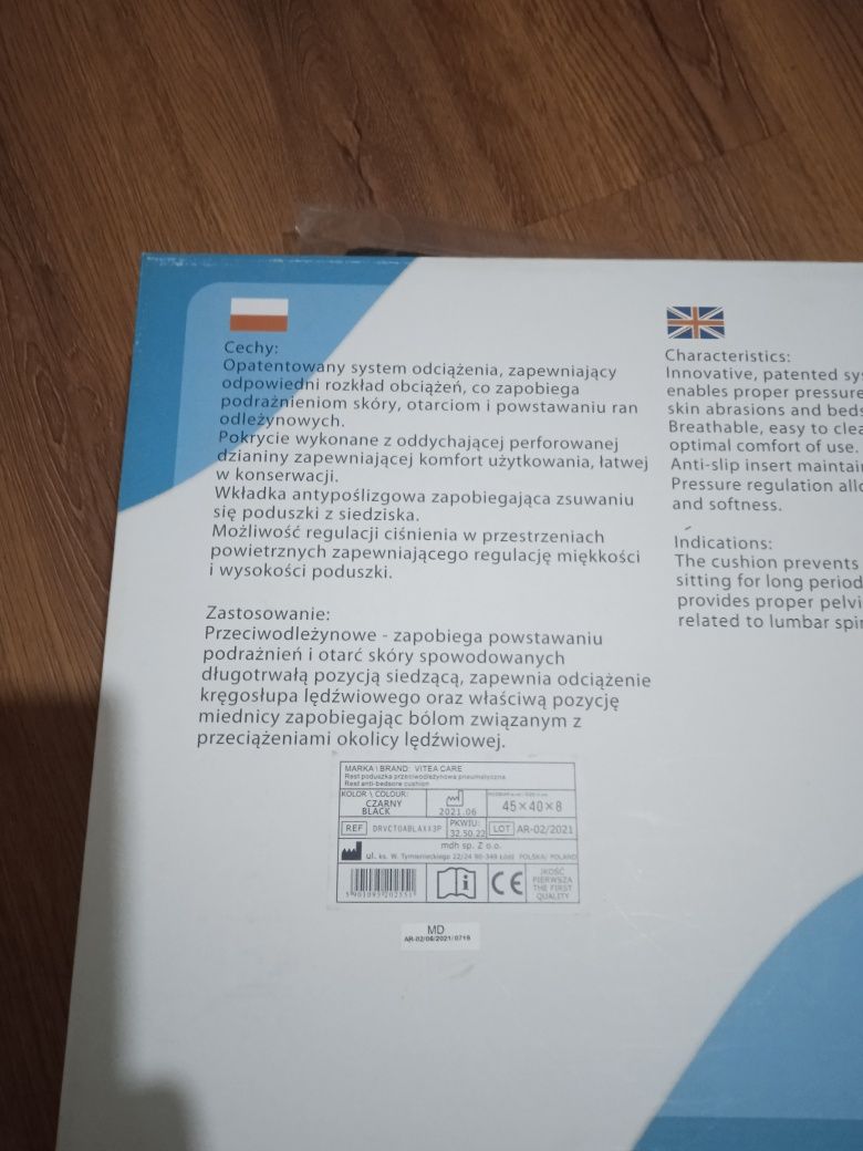 Nowa Poduszka przeciwodleżynowa pneumatyczna - Vitea Care