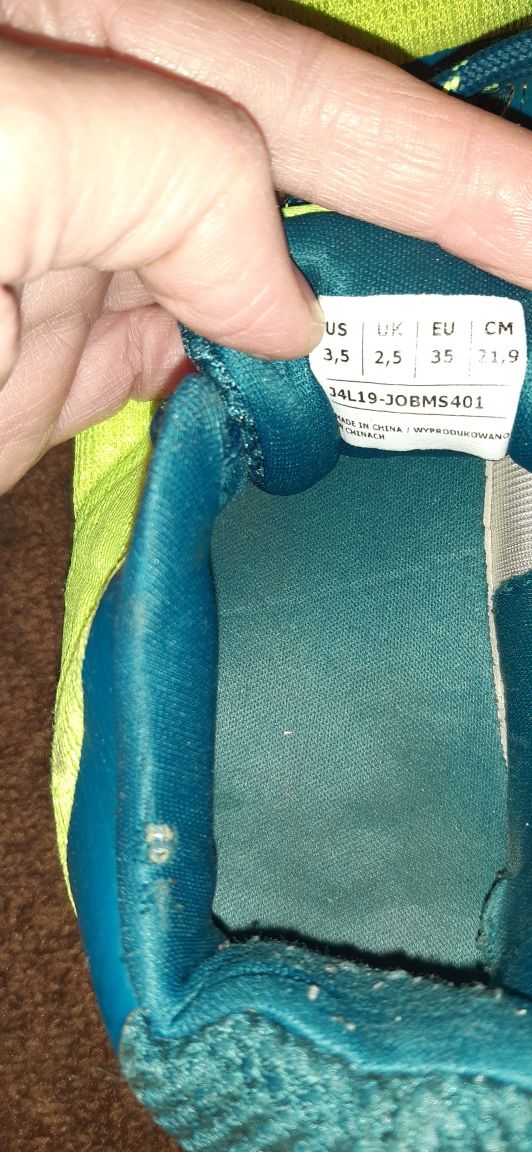 4F r. 35 buty adidas lekkie sportowe pianka zielone