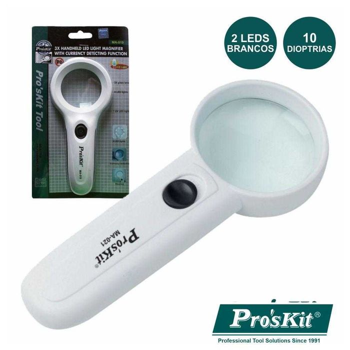Lupa 3.5x Com Luz Led Proskit Ma-021 Ideal para Electronica