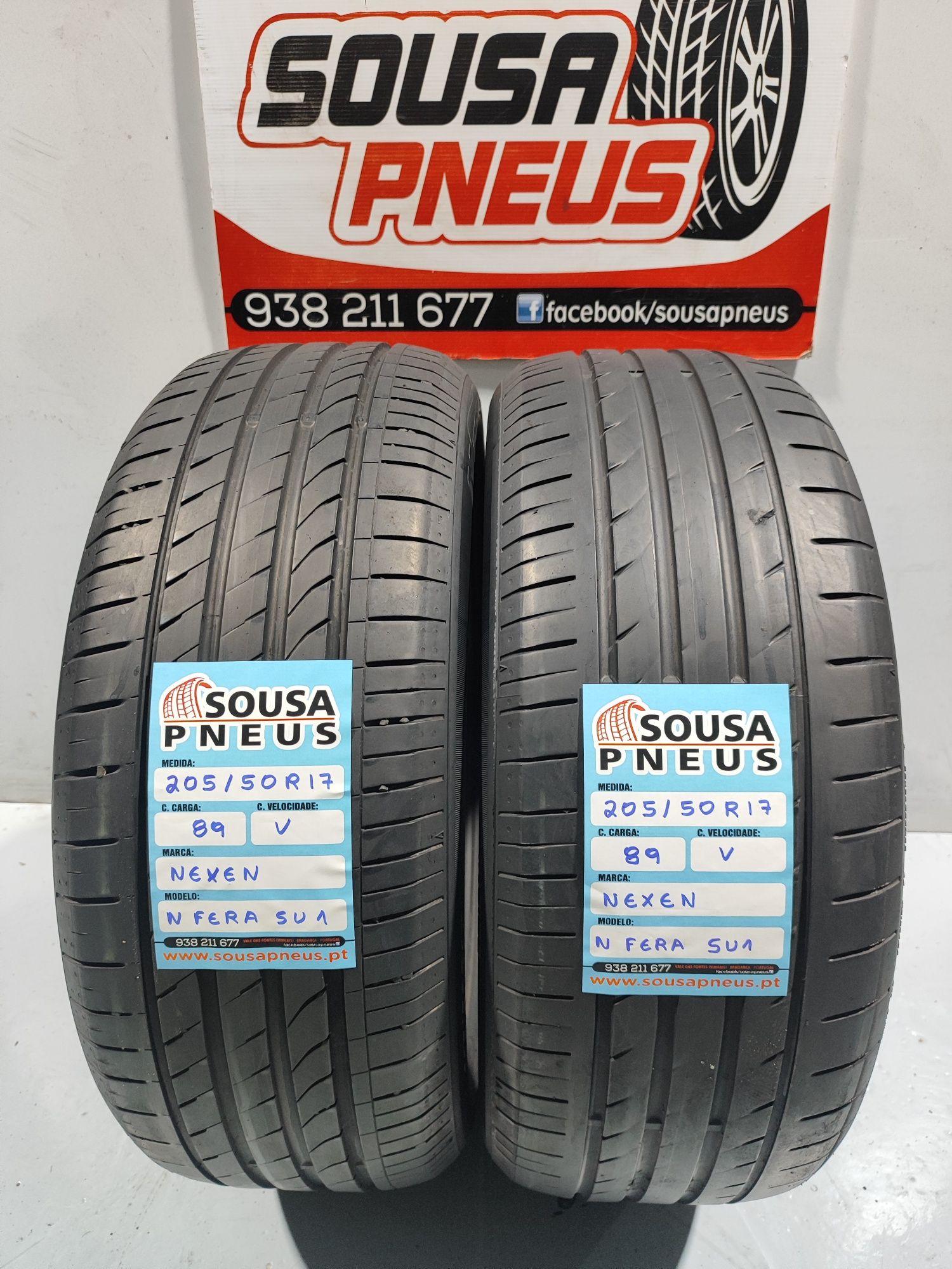2 pneus semi novos 205-50R17 Nexen - Oferta dos portes