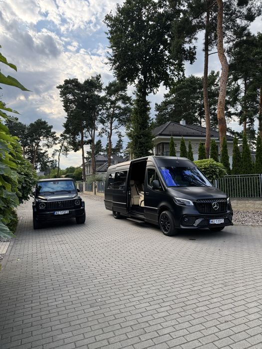 Wynajem busa z kierowcą luksusowy Mercedes Sprinter przewóz osób