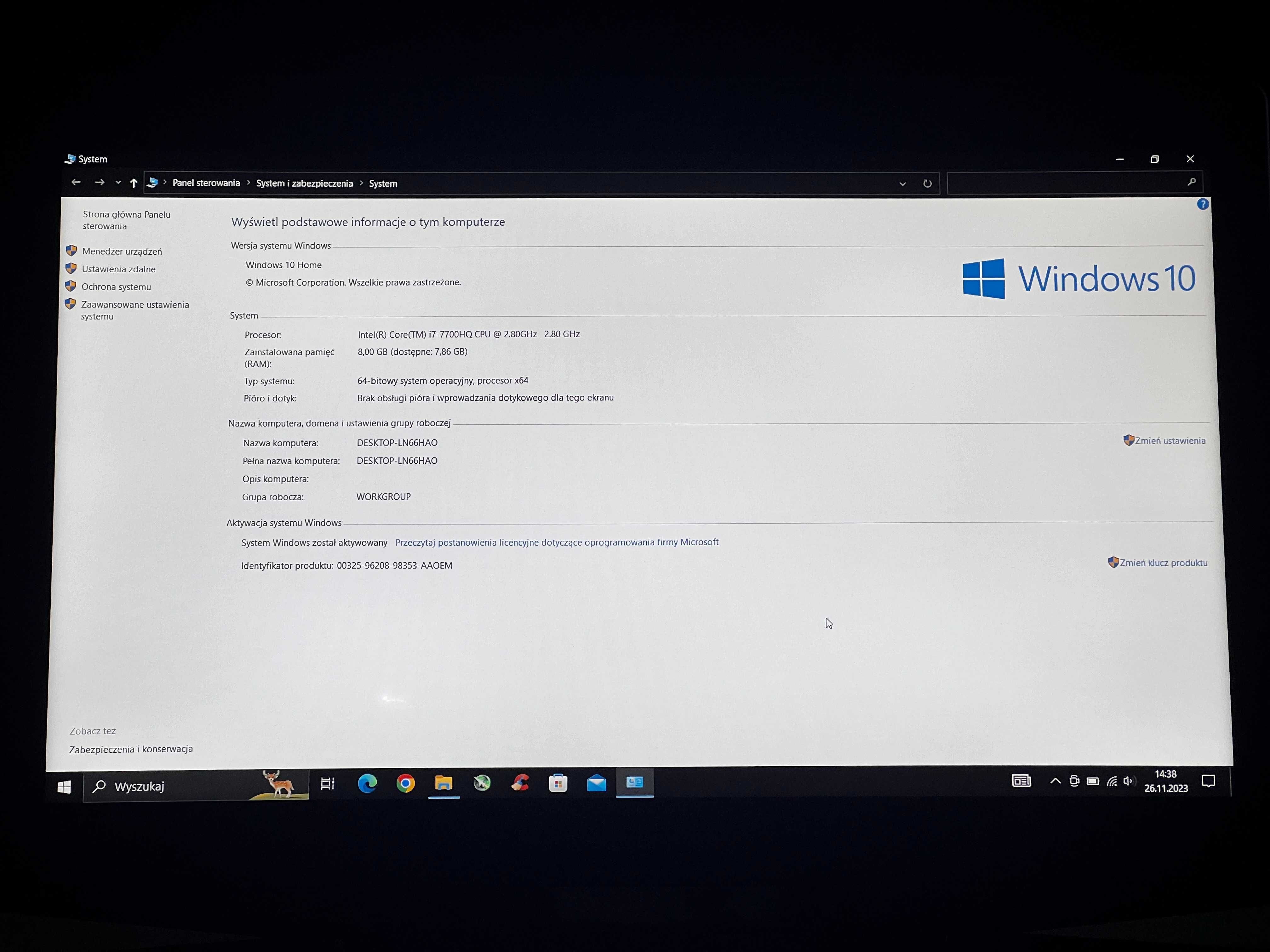 Laptop Gamingowy Lenovo Legion Y720 i7 GTX1060 32gb RAM
