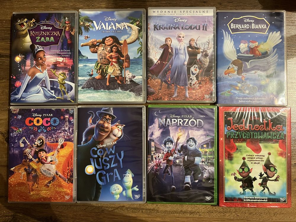 DISNEY Zestaw 100 dvd bajki Coco Księga Dżungli Lis i Pies od 10zł