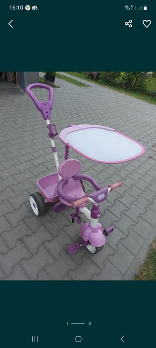 Rowerek trójkołowy 4 w 1 Little Tikes, daszek,