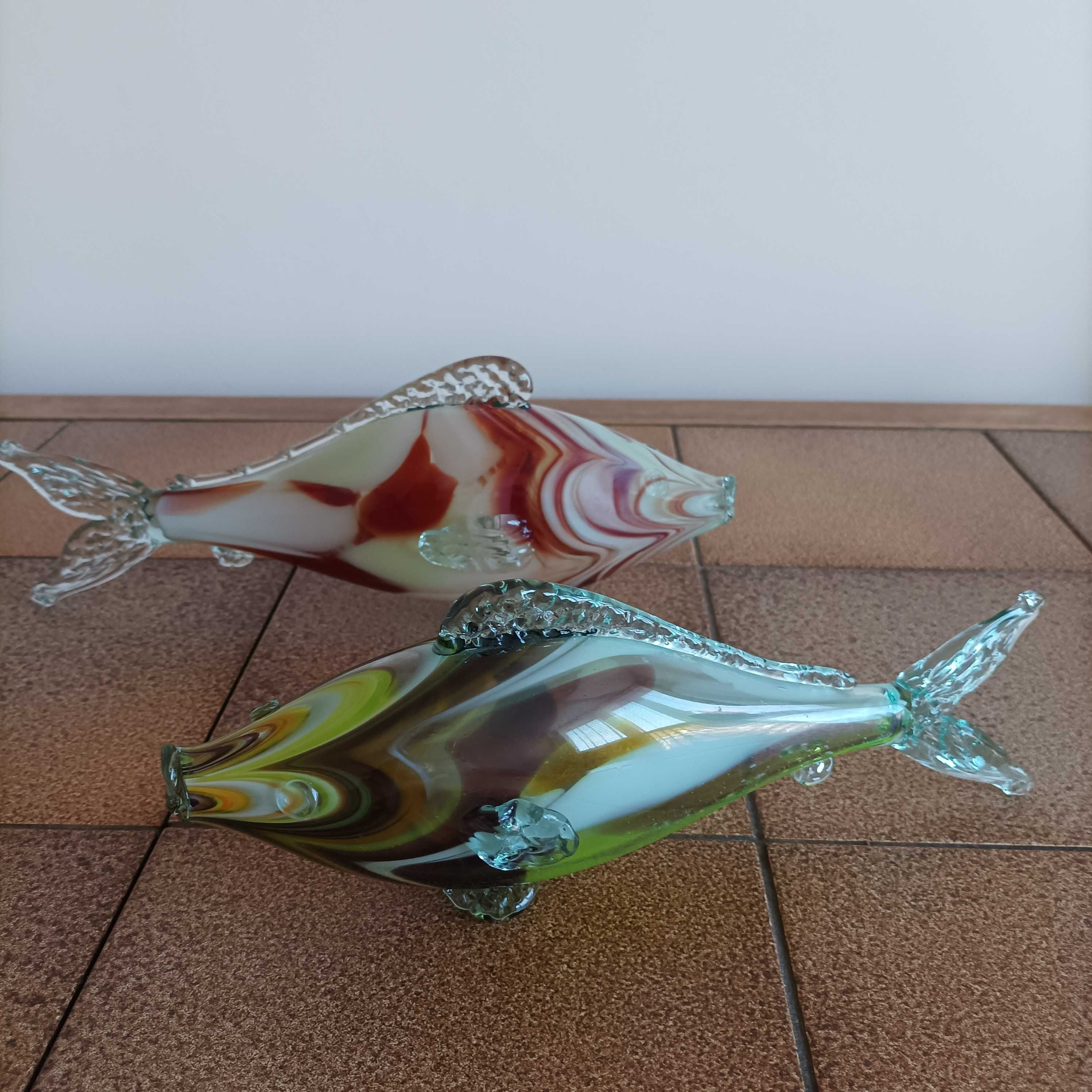 Ryby ze szkła kolorowego - PRL