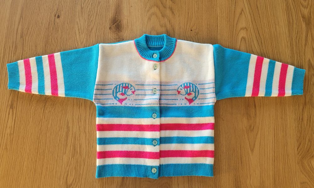 Vintage sweterek dziecięcy z 1992 roku Made in USSR Polesie, Pinsk