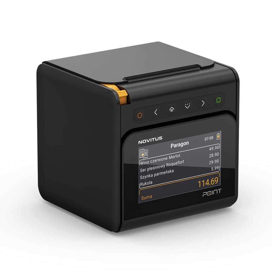 Drukarka fiskalna  NOVITUS POINT 3" 80mm czarna LAN WIFI E-PARAGONY