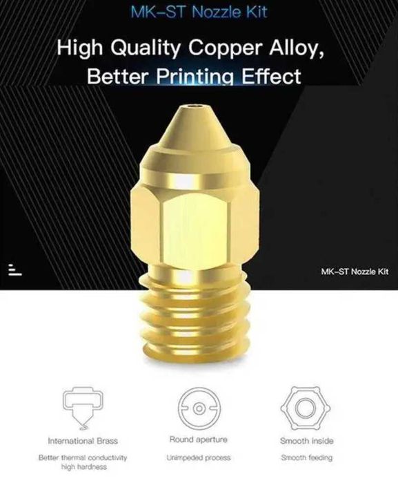 Комплект сопел 10 шт. Оригінальні cопла для 3D принтерів Creality MK8