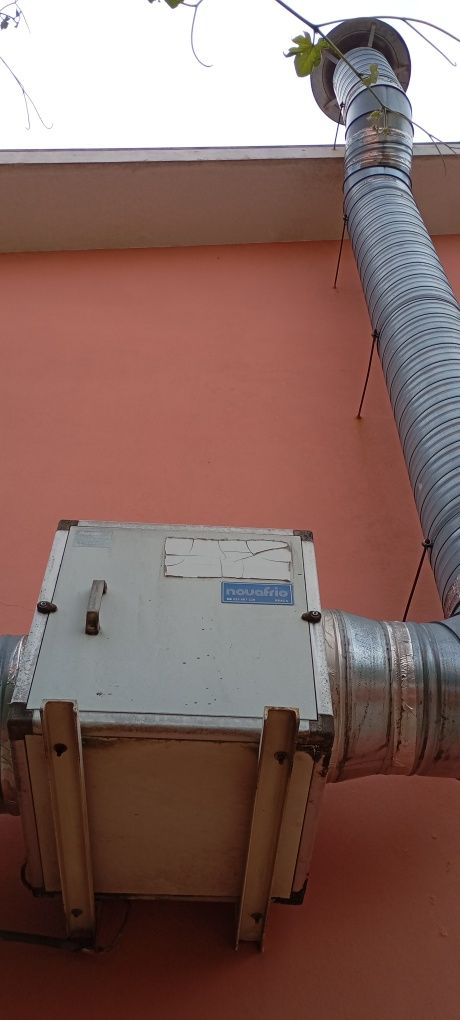 Extração e conduta de cozinha industrial