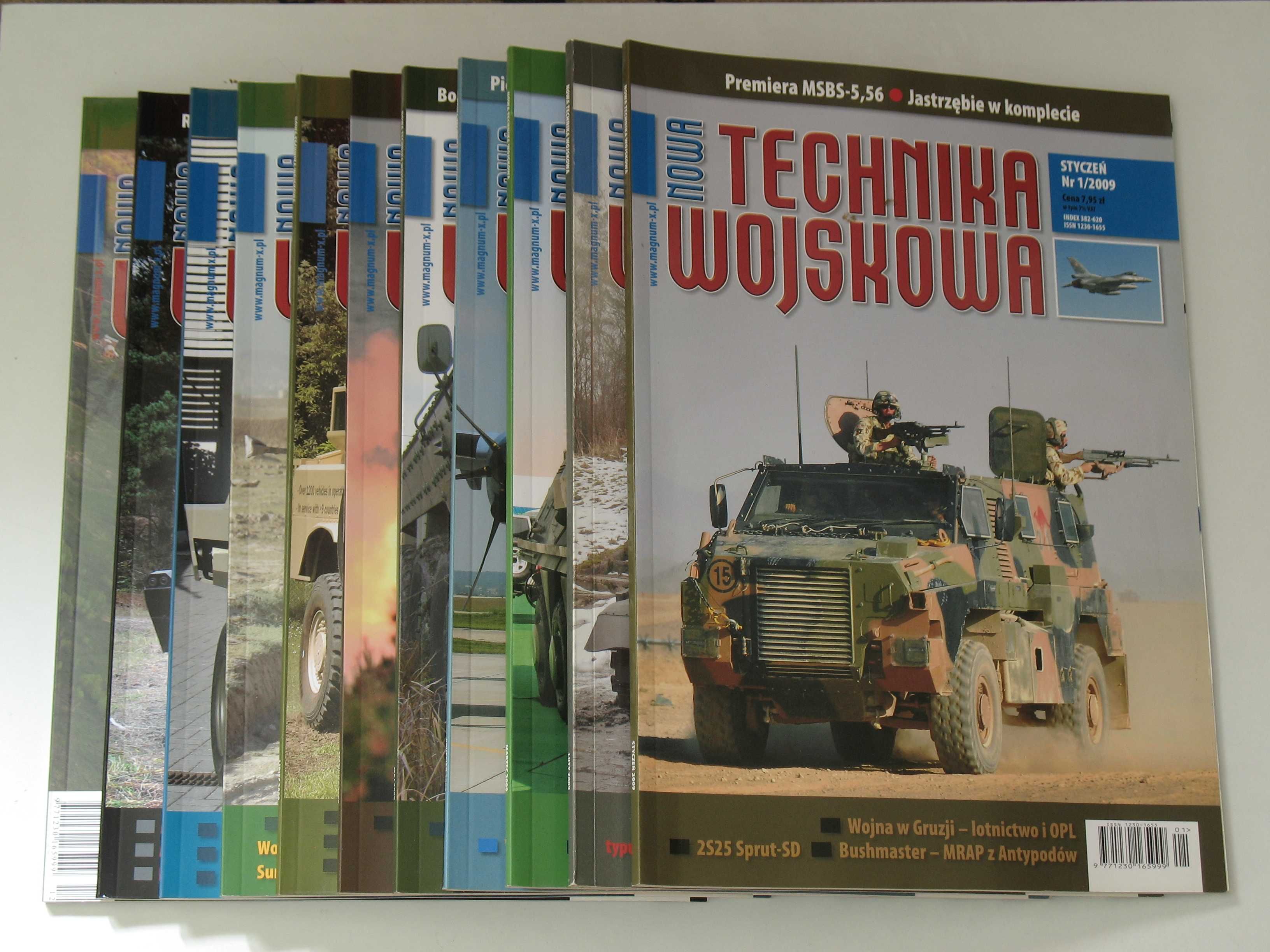 Technika Wojskowa numery: 1-7 i 9-12, rocznik 2009