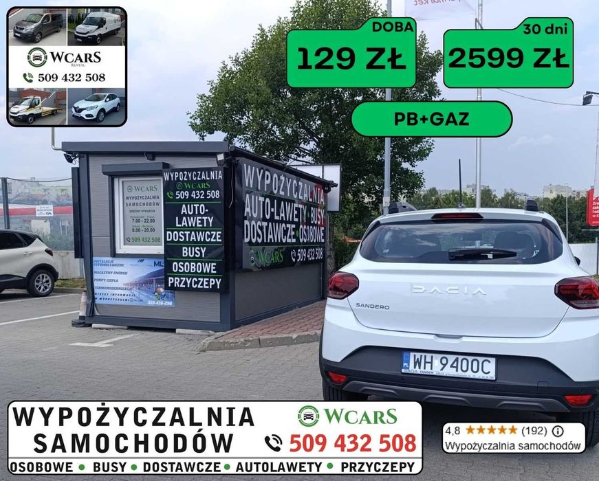 Wynajem samochodu auta osobowe wypożyczalnia LPG GAZ auta bez kaucji