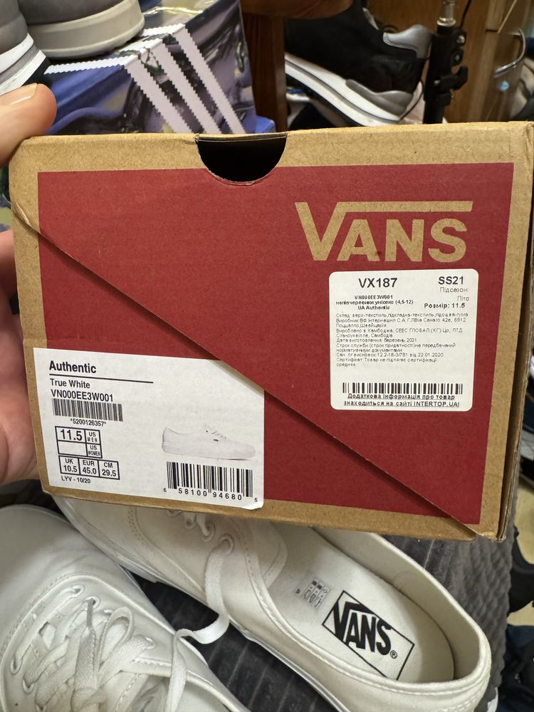 Чоловічі кеди кросівки Vans 45(29,5см) оригінал