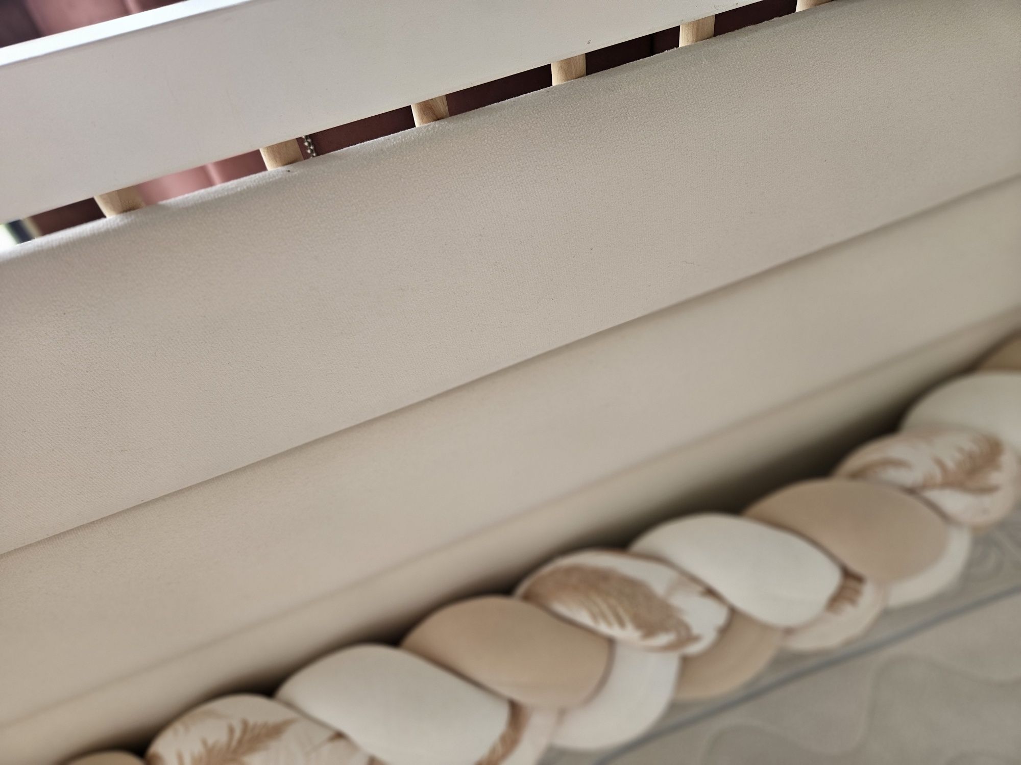 Łóżeczko 120x60 drewno styl loft materac plus dodatki