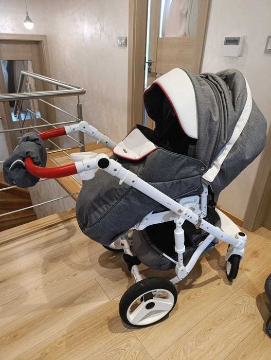 Wózek dziecięcy Adamex Monte Deluxe Carbon 3w1 z Maxi Cosi + adaptery