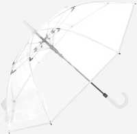 Зонт-трость white полуавтомат Прозрачный с белым