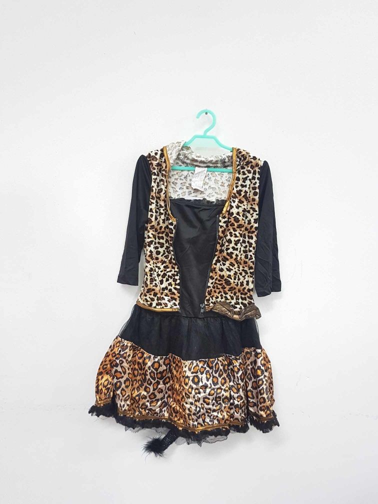 Sukienka przebranie Kot pantera zwierzątko 140-152. A2900