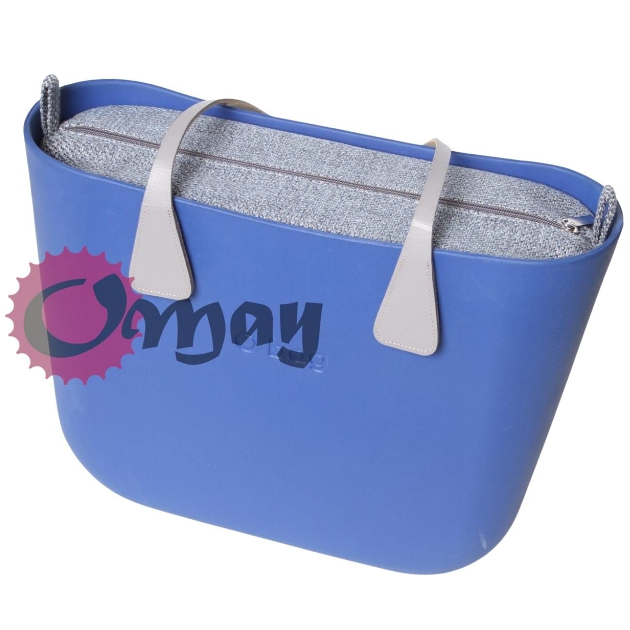 organizer OBAG STANDARD szary niebieska plecionka 2 kieszenie OMAY.PL