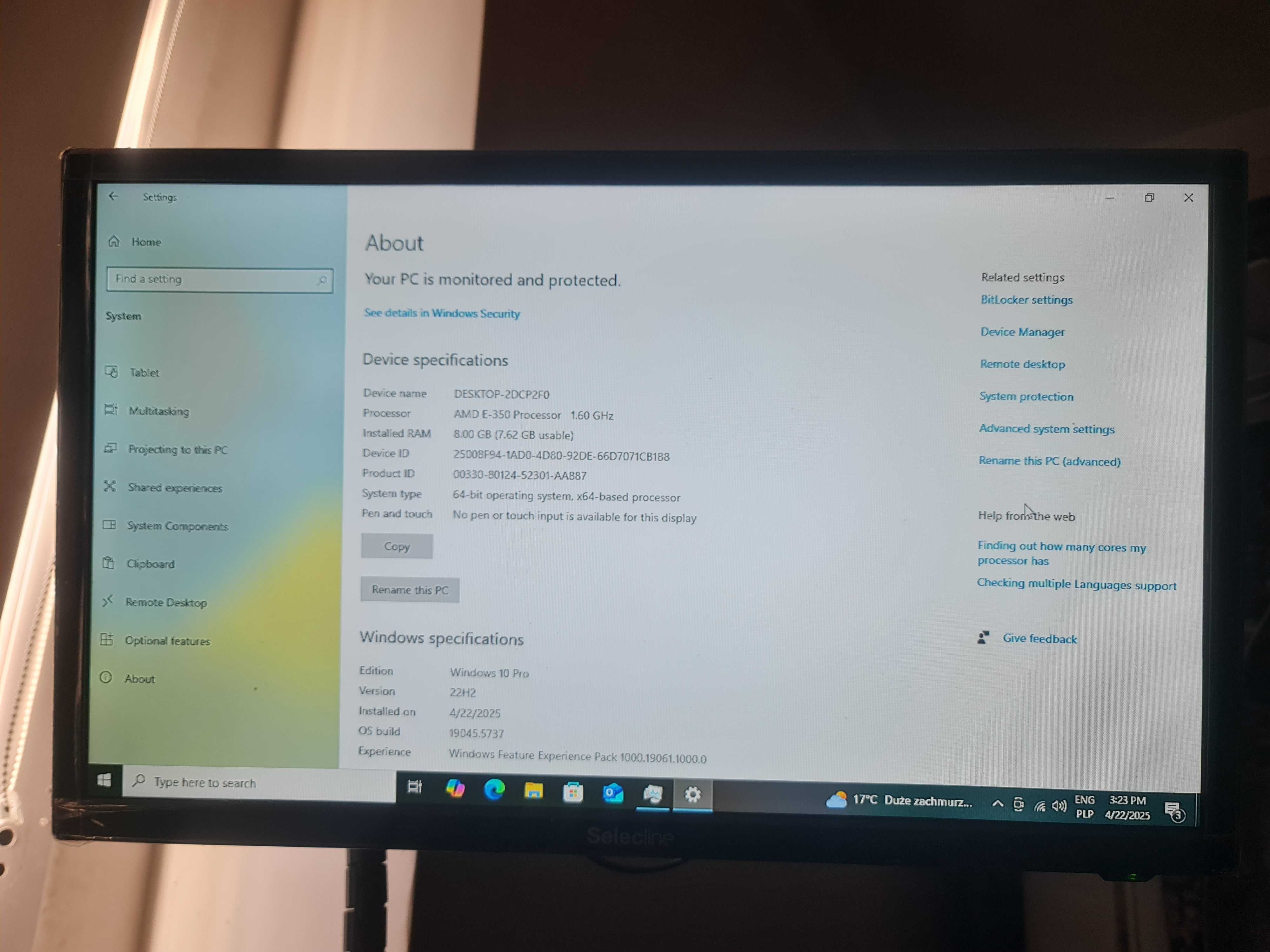 Mini komputer Foxconn Nettop nT-A3500|8GB|120GB SSD|Windows 10