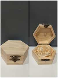 Drewniane pudełko na obrączki boho / styl rustykalny