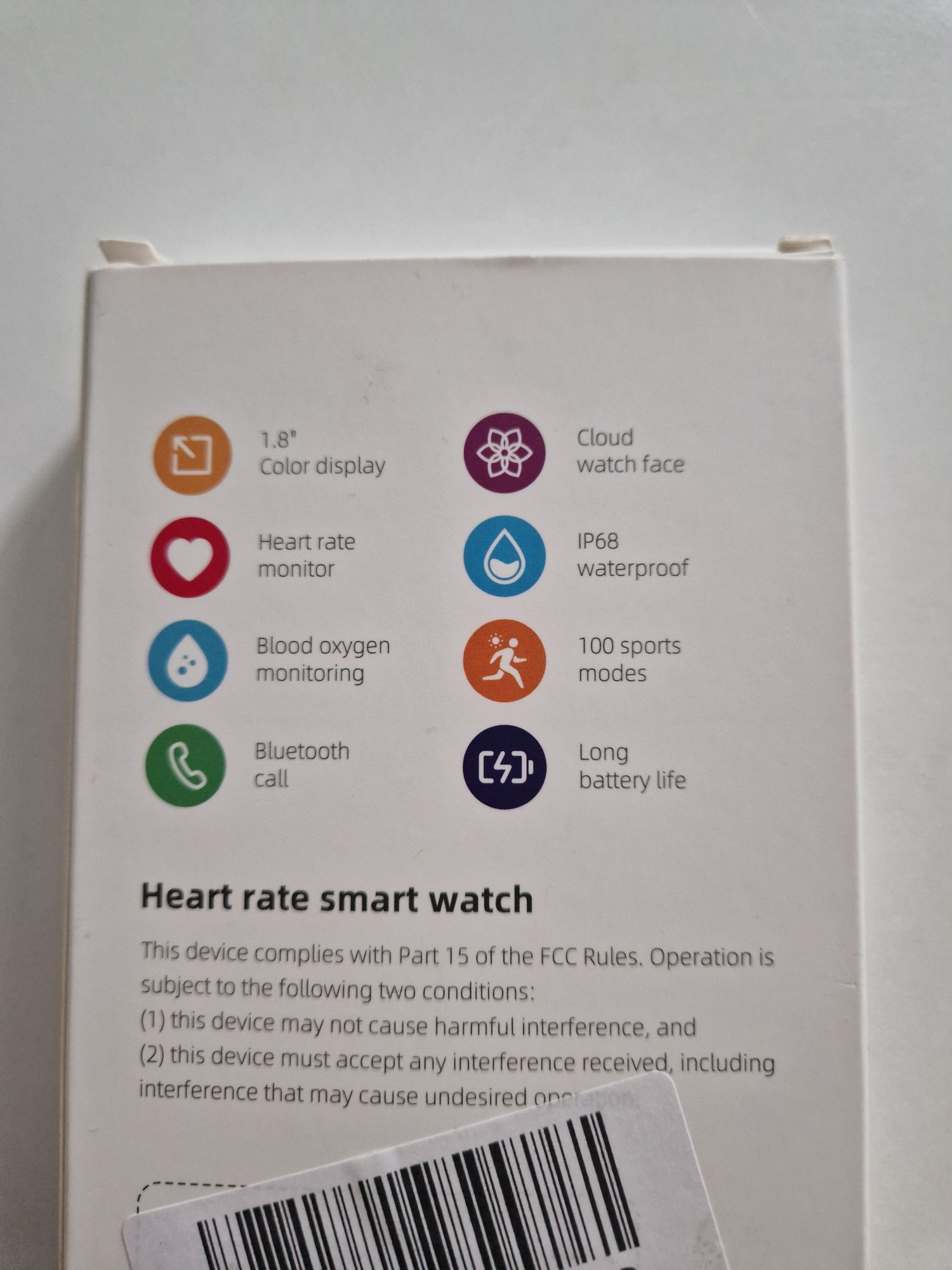 Smartwatch biały built-in Alexa 1,8"
