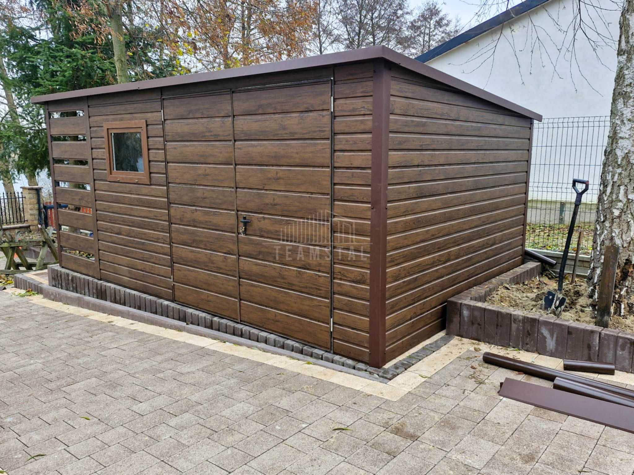 Schowek domek ogrodowy wiata 1x3m 4x3m Brama dwuskrzydłowa okno TS927