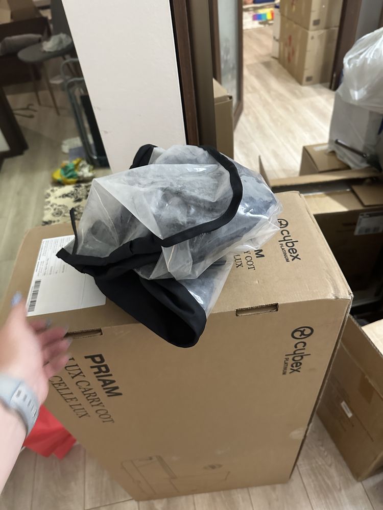 Люлька cybex priam sepia black, автокрісло cloud t+size