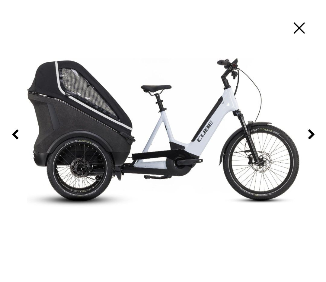 Okazja Rower trzykołowy Cargo Cube Trike hybrid Family 750wh Bosch CX