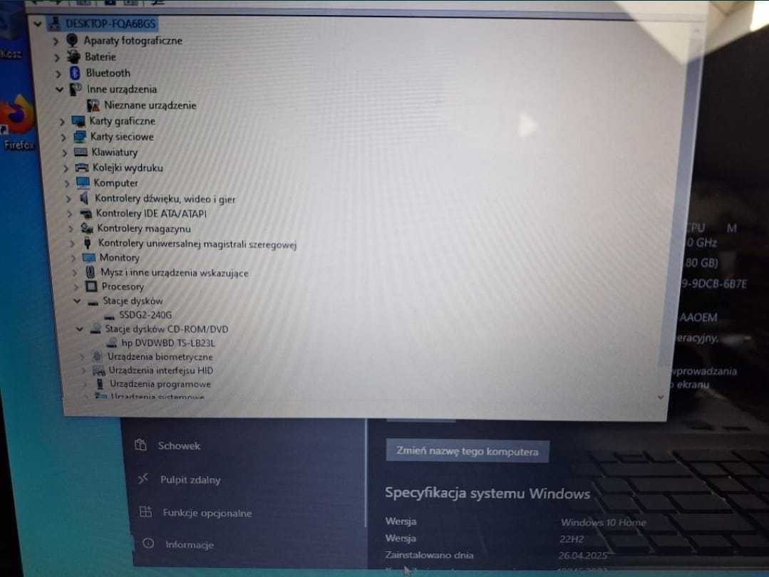 HP Pavilion dv7 i5 m450 8GB-ram 240GB-dysk SSD